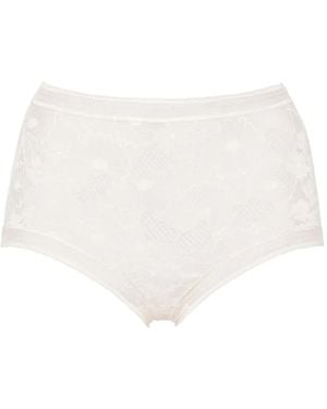 Eres Acacia High-Waist-Slip mit Blumenspitze - Weiß