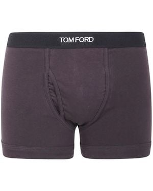Tom Ford Boxershorts Mit Logo - Blau