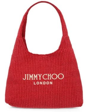 Jimmy Choo Logo-Embroidered Tote Bag
