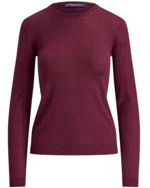 Ralph Lauren Cashmere Crew-Neck Sweater - Purple