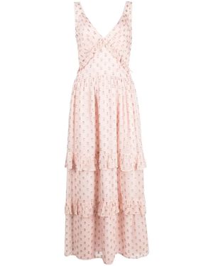 Twinset Ruffle-Detail Maxi Dress - Pink