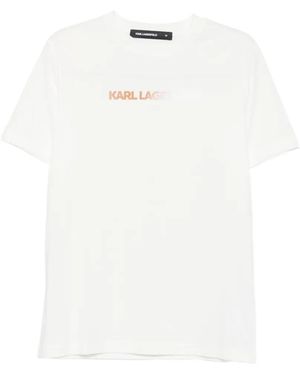KARL LAGERFELD T-Shirt Mit Logo-Print - Weiß