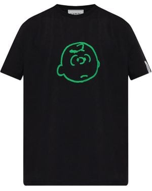 Iceberg Peanuts-Embroidered T-Shirt - Black