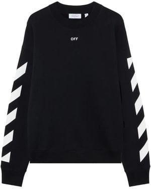 Off-White c/o Virgil Abloh Cornely Diagonal Crewneck Sweatshirt - Black