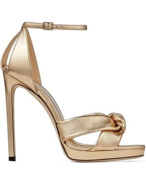 Jimmy Choo Rosie 120Mm Metallic-Effect Sandals