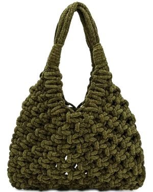 HIBOURAMA Medium Vannifique Velvet Shoulder Bag - Green