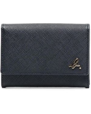 agnès b. Logo-Plaque Detail Wallet - Blue