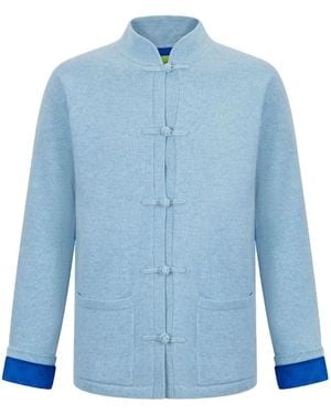 Shanghai Tang Tang Cashmere Cardigan - Blue