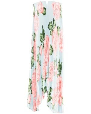 L'idée Floral Pleated Maxi Dress - White