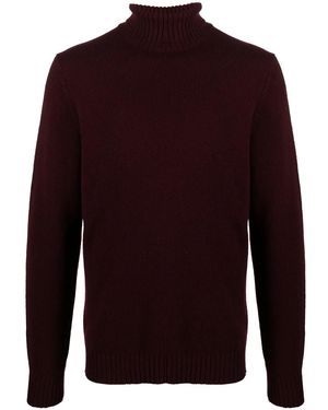 Dell'Oglio Roll-Neck Knitted Jumper - Red