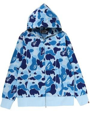 A Bathing Ape Sudadera Abc Camo Con Capucha Y Cremallera - Azul