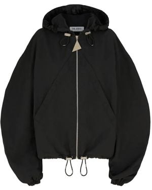 The Attico Hooded Patch-pocket Bomber Jacket - ブラック