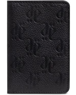 PLACE OF ELMS Grained Monolink Wallet - Black