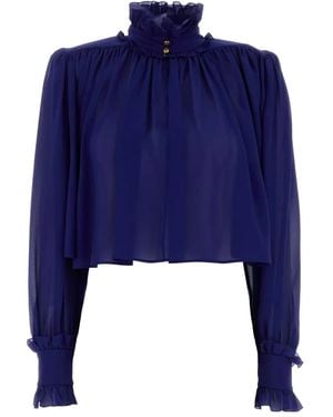 Chloé Cropped Blouse - Blue