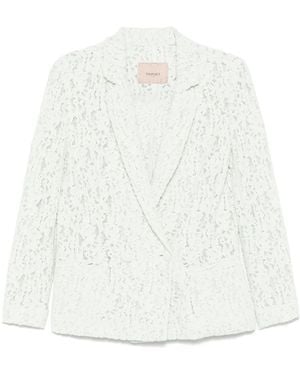 Twinset Lace Blazer - White
