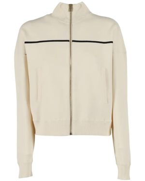 Max Mara Vampata Stripe Zip Cardigan - White