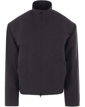 Balenciaga High-Neck Jacket - Blue