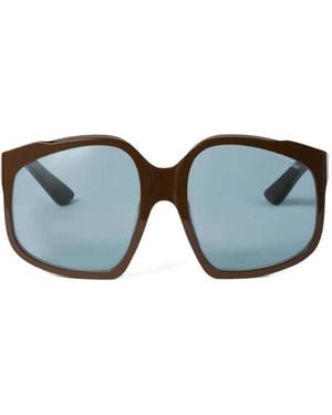 Miu Miu Lunettes De Soleil À Monture Oversize - Bleu