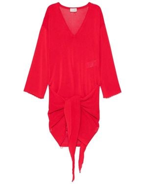 The Attico Minikleid Mit V-Ausschnitt - Rot