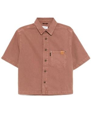 Haikure Logo-Patch Shirt - Pink