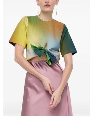 Silvian Heach Tie-Front Top - Multicolor