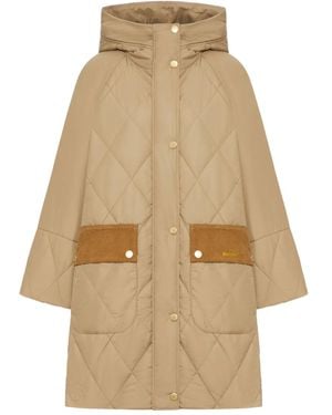 Barbour Cappotto Trapuntato Con Cappuccio - Neutro
