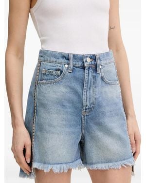 AllSaints Pantalones Cortos Frankie Con Apliques - Azul