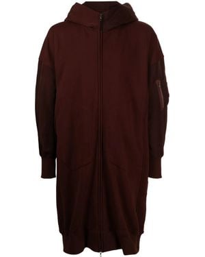 Julius ジップアップ フーデッドコート - レッド