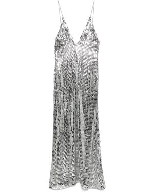 The New Arrivals Ilkyaz Ozel Claudie Sequin-Embellished Dress - Grey