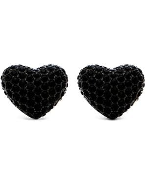Marc Jacobs The Pavé Balloon Heart Earrings - Black
