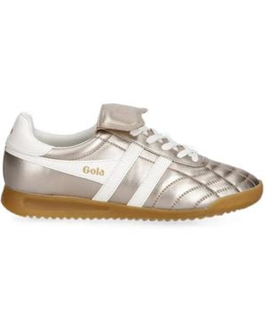 Gola Stadium '86 Quilted Metallic Trainers - White