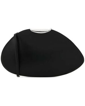 Benedetta Bruzziches Clutch mit geschwungener Klappe - Schwarz