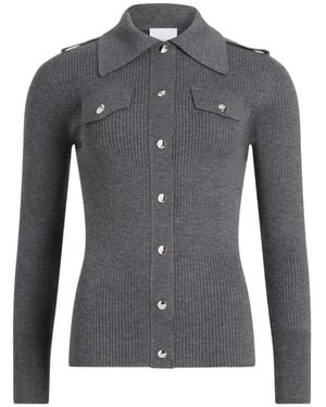 Patou Geribbeld Vest Met Kraag - Grijs