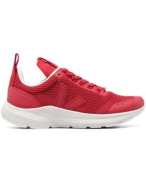 RICK OWENS VEJA V-Logo Low-Top Sneakers - Red