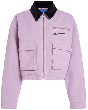 KARL LAGERFELD Workwear Cargo Jacket - Pink