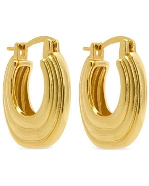 Daisy London Ridge Hoop Earrings - Metallic