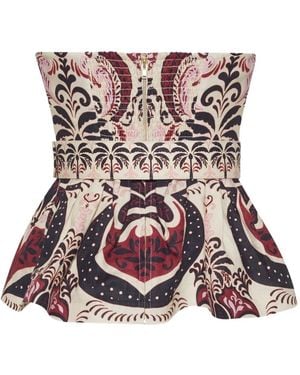 Cara Cara Top Met Ceintuur - Meerkleurig