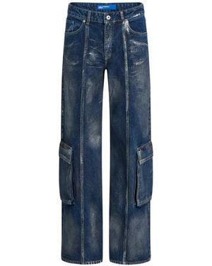 KARL LAGERFELD Coated Cargo Pants - Blue