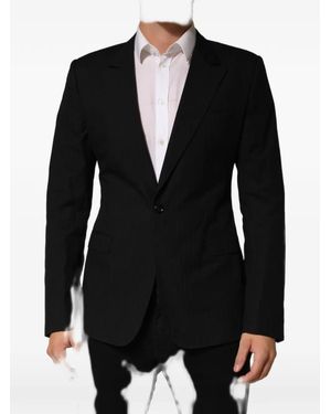 Dolce & Gabbana Pinstripe Single-Breasted Jacket - Black