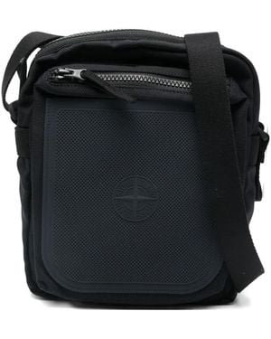 Stone Island Sac Porté Épaule Panama Zippé - Noir
