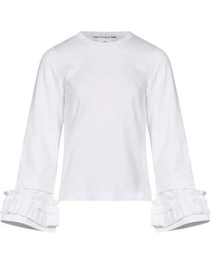 Comme des Garçons Ruffle-Cuff Long-Sleeve T-Shirt - White
