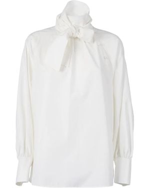 Weekend by Maxmara Burgos1234 tie neck shirt - Weiß