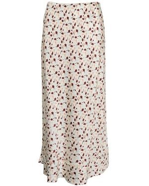 Lee Mathews Tina Maxirock mit Blumen - Weiß