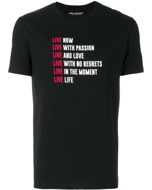 Neil Barrett Slogan Print T-Shirt - Black