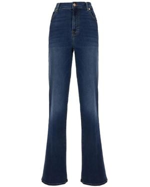 7 For All Mankind Vaqueros Bordados Con Efecto Degradado - Azul