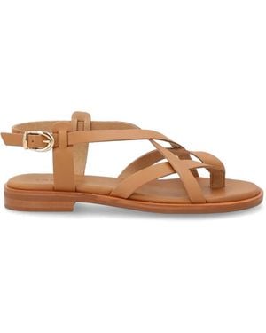 Frau Woven-Strap Thong Sandals - Brown