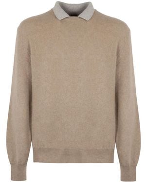 Kiton Pullover Mit Gebürstetem Effekt - Braun