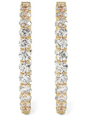 Diamond Essentials Diamond Hoop Earrings - White