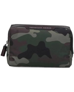 Anya Hindmarch Camouflage Zip Clutch Bag - Black