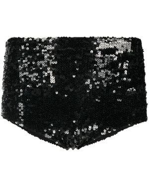 P.A.R.O.S.H. Sequin Mini-Shorts - Black